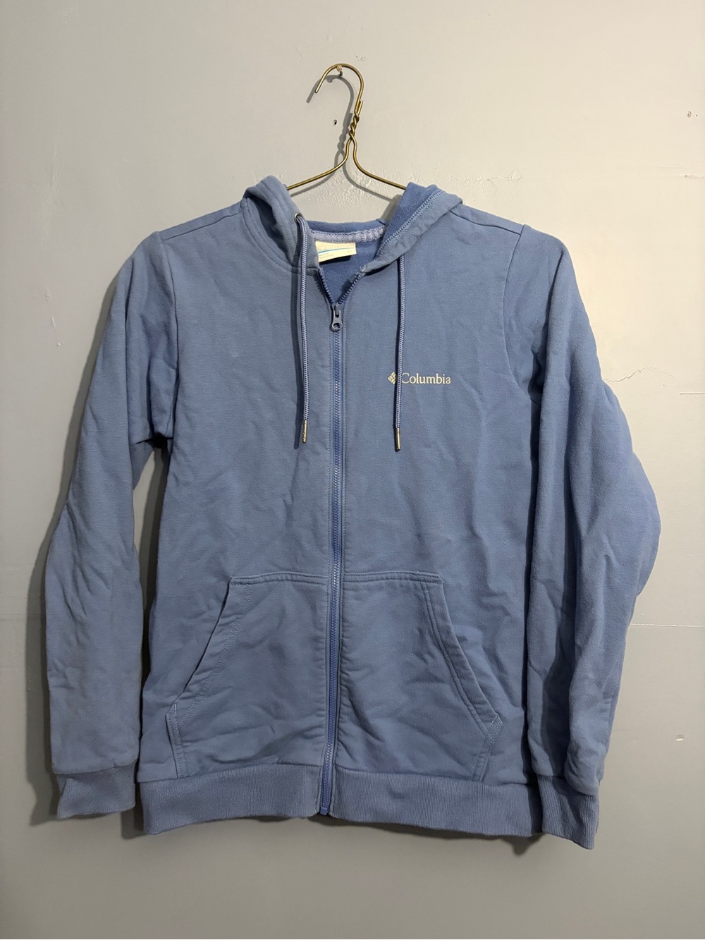 Columbia Light Blue Zip Hoodie Jacket